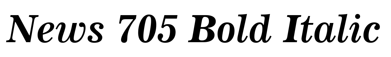 News 705 Bold Italic